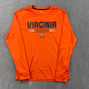 Virginia Cavaliers Colosseum Kids M 12-14 Orange Long Sleeve Performance Shirt